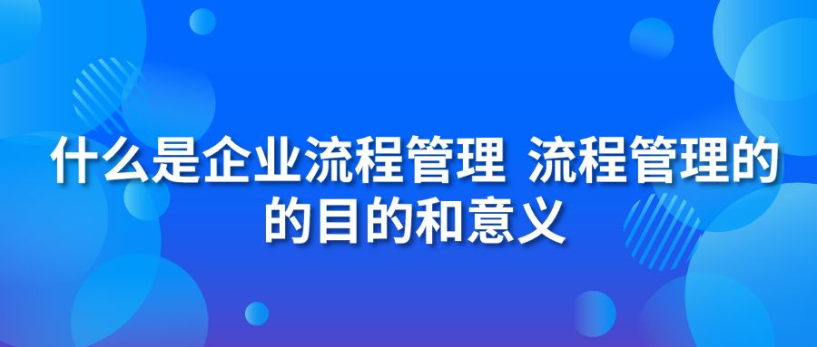 什么是企业流程管理？